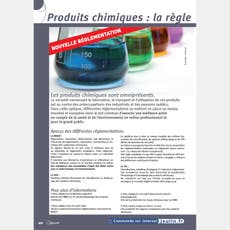 Sécurité - Produits chimiques : nouvelle réglementation européenne